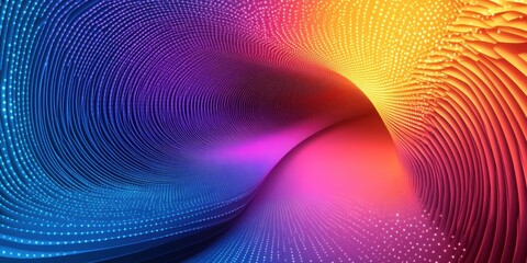 Abstract Colorful Swirling Tunnel of Light and Energy: A Digital Art Visualization