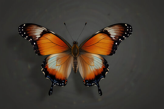 The most beautiful orange butterfly .