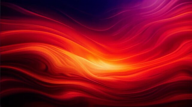 Soft Abstract Waves on a Smooth Red Texture with Yellow and Orange Gradients