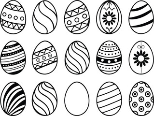 egg, easter, icon, silhouette, vector, pattern, outline, simple, white, design, stencil, art, shape, black, doodle, illustration, isolated, spring, background, abstract, template, happy, card, celebra