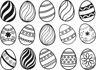 egg, easter, icon, silhouette, vector, pattern, outline, simple, white, design, stencil, art, shape, black, doodle, illustration, isolated, spring, background, abstract, template, happy, card, celebra
