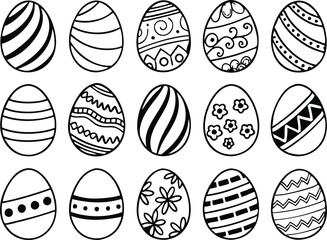 egg, easter, icon, silhouette, vector, pattern, outline, simple, white, design, stencil, art, shape, black, doodle, illustration, isolated, spring, background, abstract, template, happy, card, celebra