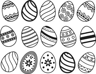 egg, easter, icon, silhouette, vector, pattern, outline, simple, white, design, stencil, art, shape, black, doodle, illustration, isolated, spring, background, abstract, template, happy, card, celebra