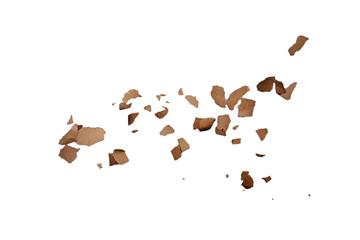 Falling brown paper