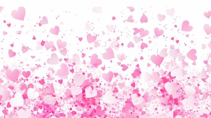 Enchanting Little Pink Paper Hearts Confetti Overlay for a Dreamy Vibe