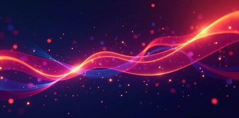 Fototapeta premium Dynamic vector lines forming abstract tech pattern, lines, science, programming