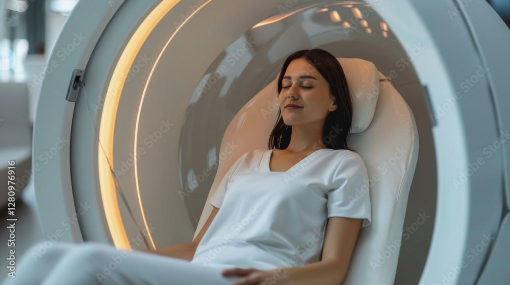 Aufkleber a woman engages in a digital therapy session aimed at enhancing mindfulness and mental health, utili