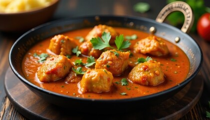 Fragrant chicken tikka masala in a sizzling balti dish , Saffron, Turmeric