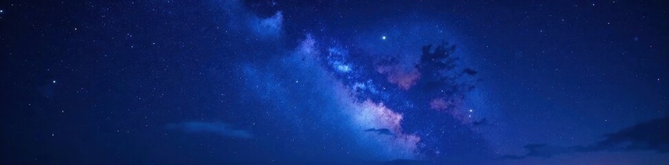 Fototapeta premium Deep indigo sky, countless stars scattered across , dark, stargazing, astral