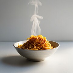 Instant Maggi served in a white bowl