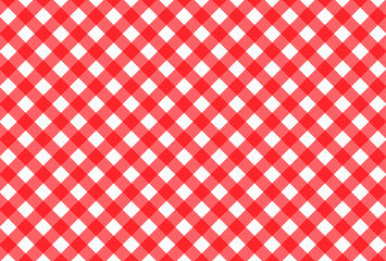 斜めチェック柄（赤）、ギンガムチェック、背景素材