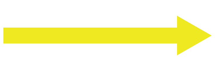 Obraz premium Yellow arrow to the right . vector, isolated. Yellow arrow isolated on a white background, long arrow icon , yellow bold long arrow