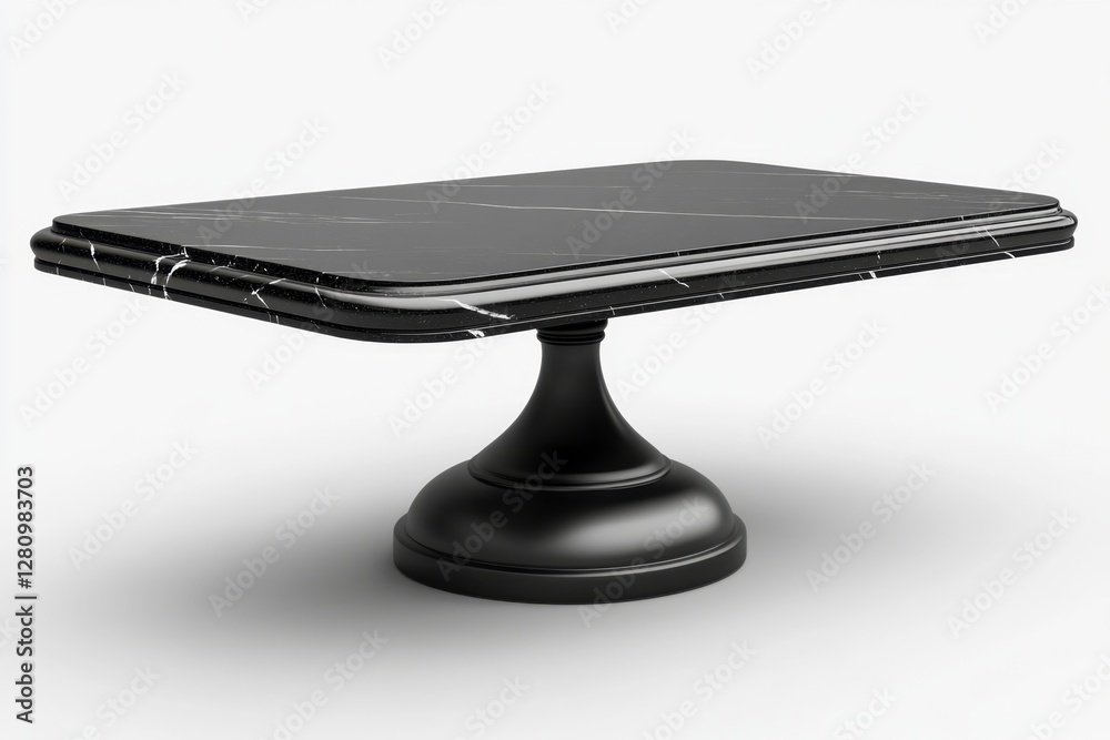 Aufkleber empty dark marble desk for product presentation stylish black marble table top counter top, graphic 