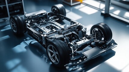 Factory floor chassis assembly automotive production