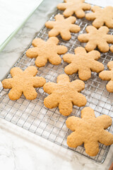 Step by step preparation of Amber Gingerbread Cookies from dough to delicious holiday treats