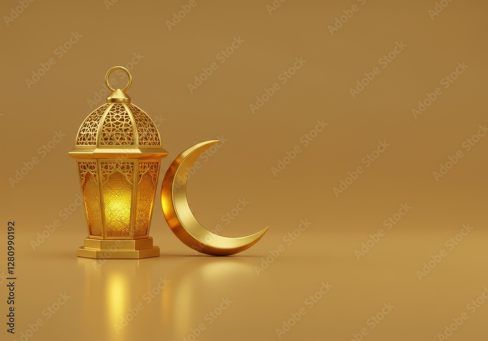 Fototapete a sophisticated arabic calligraphy design for a ramadan greeting, featuring elegant swirling script 