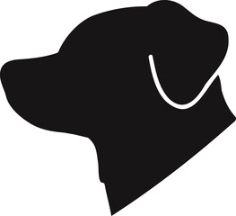 Simple and cute silhouette illustration of Jack Russell Terrier in side view