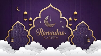 Fototapeta premium a beautifully designed Ramadan Kareem vector file 