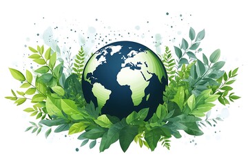 Earth Enveloped by Lush Greenery