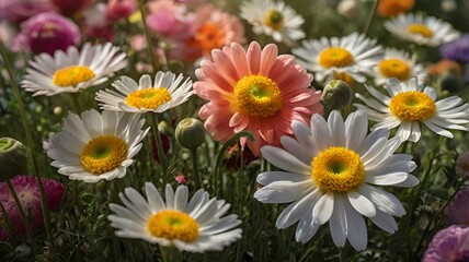 Fototapeta premium colorful flowers background