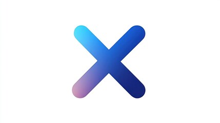 Obraz premium Gradient X-mark Icon Design: A Colorful Digital Symbol