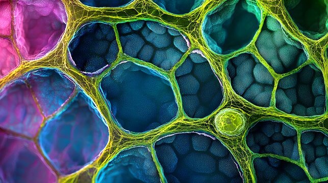 Vibrant Microcellular Structures with Colorful Patterns and Textures