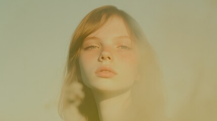 A romanticized portrait of a young woman, 