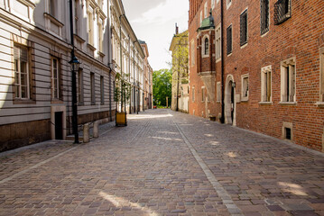 Empty Streets of Krakow on a Summer Day