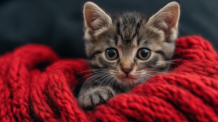 adorable playful kitten