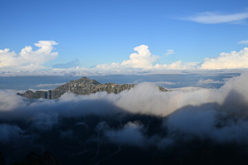 槍ヶ岳山頂からの景色