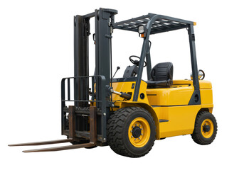 Isolated Yellow Forklift Truck