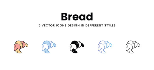 Bread vector icons set stock illustration