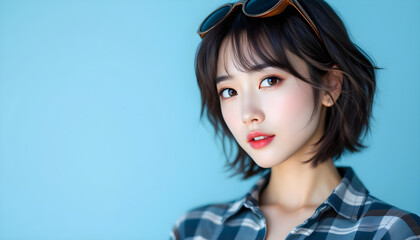 Fototapeta premium ファンタジーストーリー（アザーブルーの色彩を纏った女性）