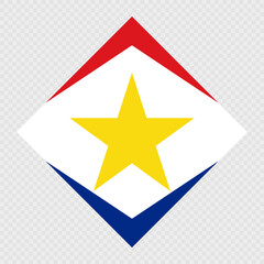 Saba rhombus flag. Vector illustration.