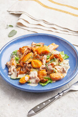 Pumpkin Gnocchi with Cabbage