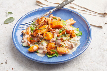 Pumpkin Gnocchi with Cabbage