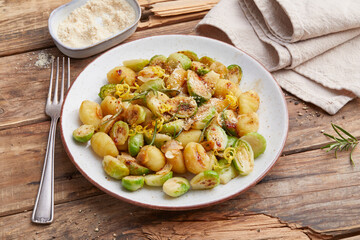 Gnocchi with Brussels Sprout and Garlic