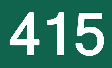 415 on a green canvas. The identifier of a player in the deadly competition.
