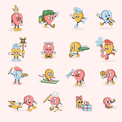 Fototapeta premium Location characters