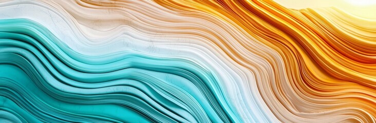 Fototapeta premium The background illustration is characterized by its unobtrusive and colorful depiction of modern curvy waves in shades of dark slate gray, ash gray, and dark gray