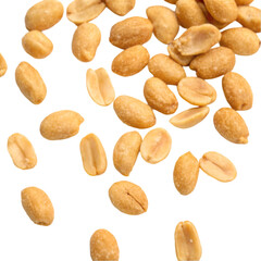 Obraz premium Tasty peanuts lying on white background