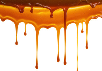Isolated Drizzling Curtain of Rich Caramel
