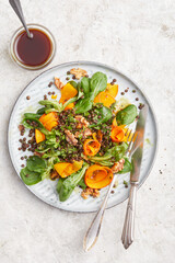 Lentil Pumpkin and Lambs Leaf Salad
