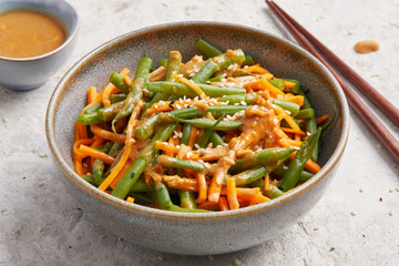 Asian Pumpkin and French Bean Salad