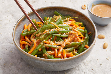 Asian Pumpkin and French Bean Salad