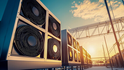 industrial carbon capture facility to reduce the CO2