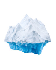Fototapeta premium Massive iceberg isolated on white background