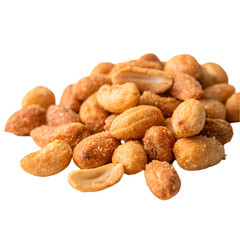 Fototapeta premium Tasty peanuts lying on white background