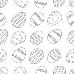 eggs pattern black and white, background. similar. Vector illustration