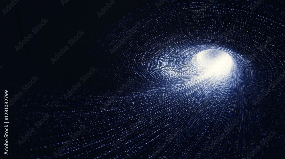 Poster the road is where digital data flows in the concept of cyber global communication and coding, with g